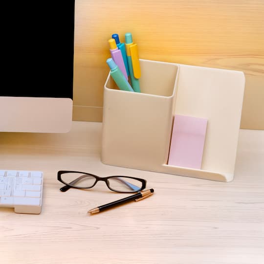 6" Tan Desk Organizer